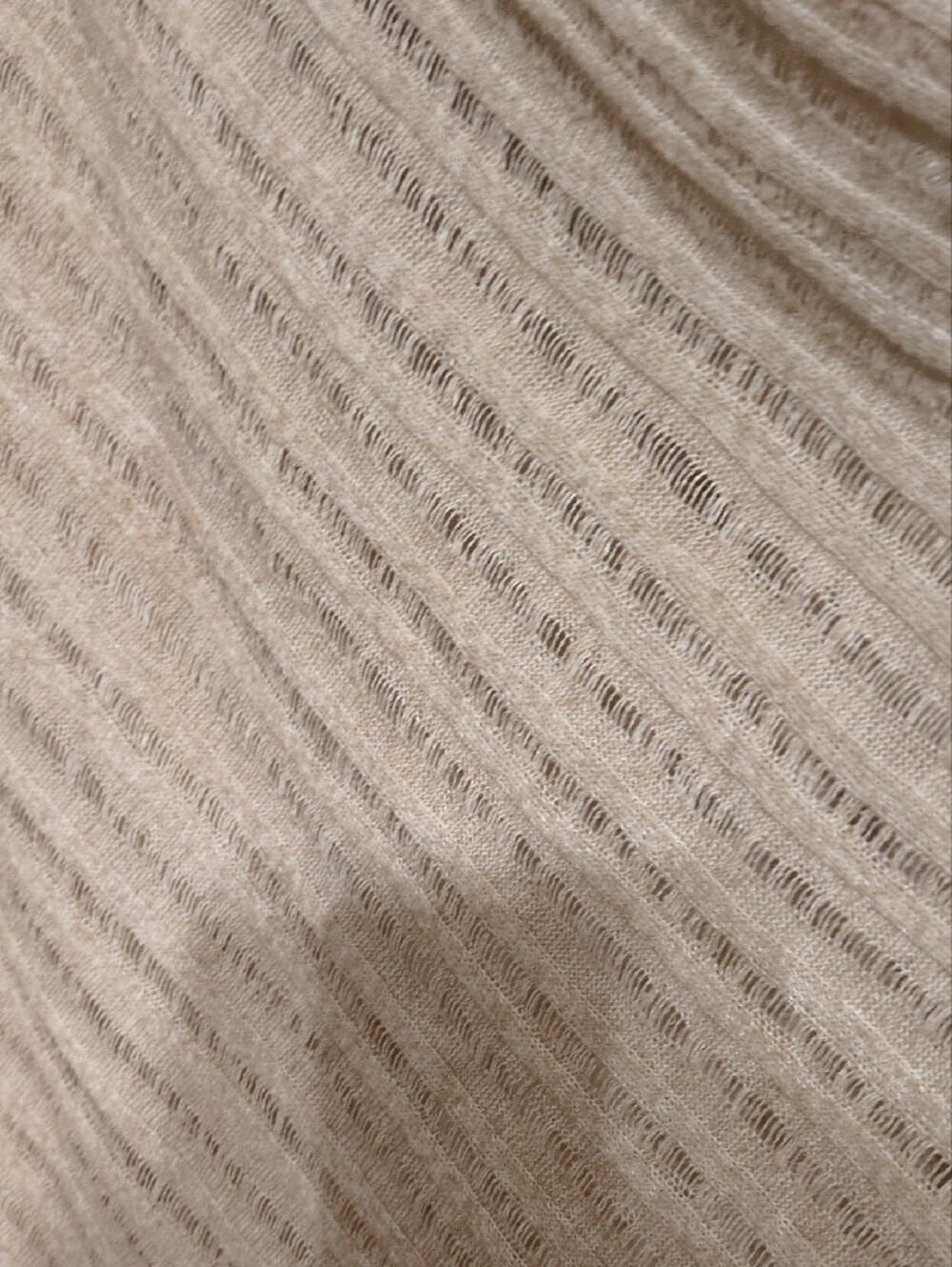TanJay Open-Front Ribbed Cardigan - Beige - Picture 4 of 7